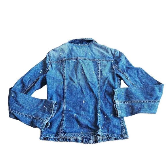 Allen B. Schwartz vintage womens Sz M rare Rhinestone jean jacket - Picture 3 of 8